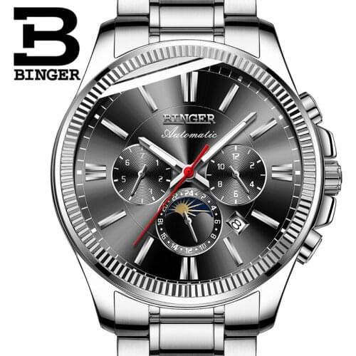 Switzerland Mechanical Watch Male original luxury brand new automatic Calendar Water Resistant Week Months Hours Clock Femme