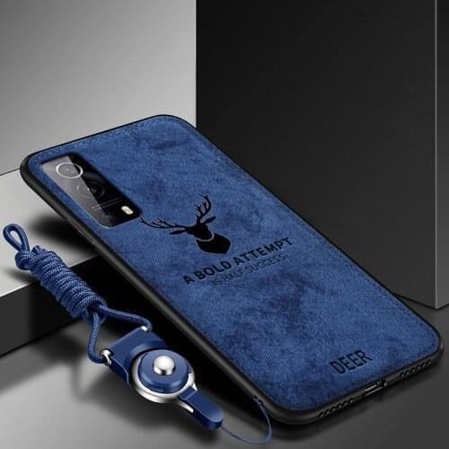 For VIVO IQOO 7 5 Pro 3 Case Soft Silicone+Hard fabric Deer Protective Back Cover Case for iQOO NEO 5 3 Z3 U3X U1X Z1X shell