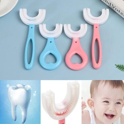 Baby Toothbrush Childrens Teeth Oral Care Cleaning Brush Convenient And Simple Silicone Baby Toothbrush
