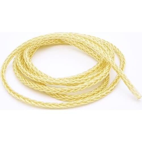 Diy earphone cable 7n single crystal copper plated silver wire 8 share 1m/1.3m/1.5m/2m