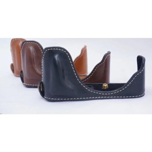 Camera bag Half Body Case For Panasonic Lumix GF7 GF8 GF9 GF-9 GF-8 GF-7 Bottom cover PU Leather case With Battery Opening