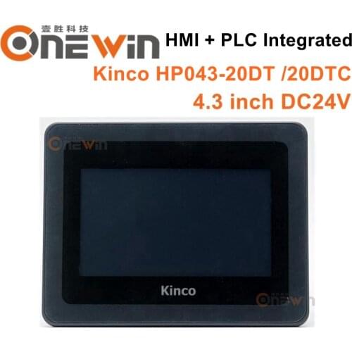 Kinco HP043-20DT PLC programmable controller with HMI Touch Screen Integrated 4.3 inch DI9 DO9 2AI Human Machine Interface RS485