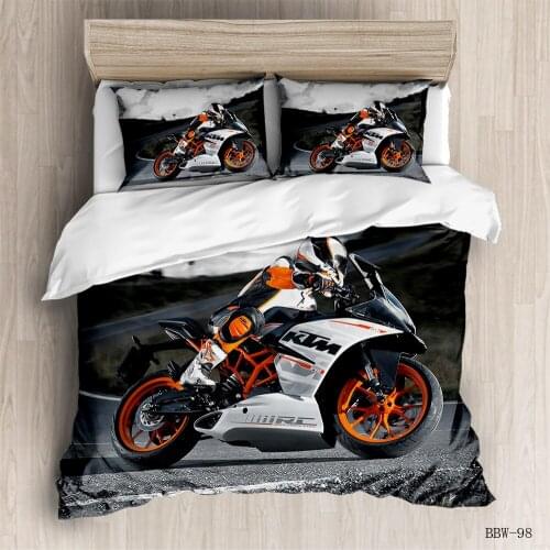 Motorcycle Game 3D Printed Bedding Set Black Racing Duvet Covers Rally Comforter Bedding Sets Bed Set Bedclothes Bed Linens 3PCS