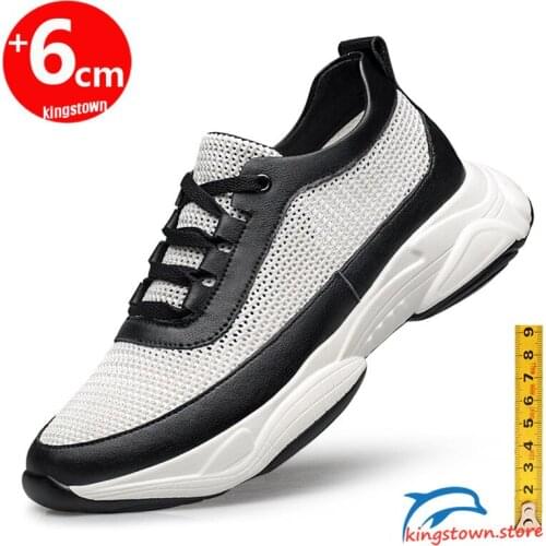 Summer Men Sneakers Height Increase Shoes Heightening Shoes Elevator Shoes for Men Height Increase Insole 7CM Shoes Tall Man