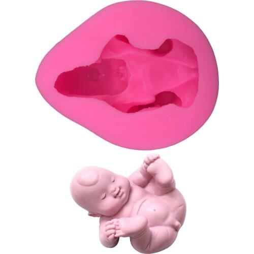Male baby Shape 3D fondant cake silicone mold confeitaria chocolate jello pastry candy making para Soap candle tools F0273