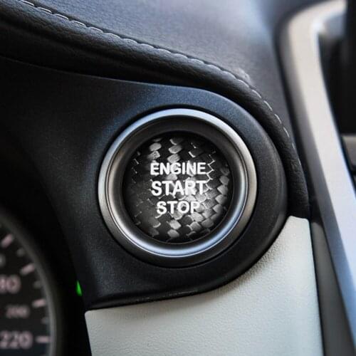 Carbon Fiber Engine Start Stop Button Decor Ring Sticker Cover For Lexus IS ES GS NX RX LX RC RC F Automotive Interior Sticker