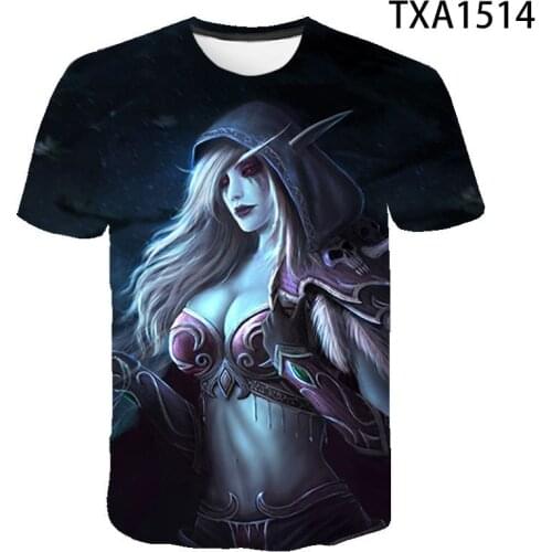 2021 New Summer Warcraft Casual 3D T Shirt Men Women Children Fashion Streetwear Boy Girl Kids Printed T-shirt Cool Tops Tee