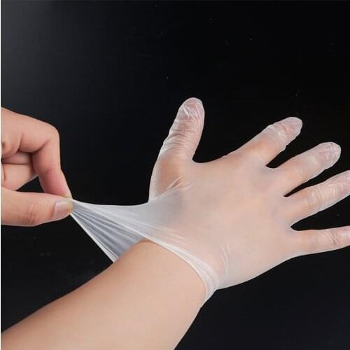 50 Pairs Disposable Gloves Transparent Latex Gloves for Dishwashing Household Home Cleaning Gloves