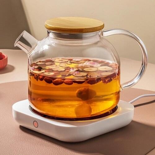 Mug Warmer Good Thermal Conductivity Three Gear Temperature Plastic Intelligent Touch Operation Heating Coaster Pad for Home