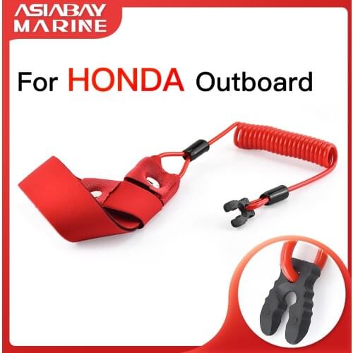 Float Motor Kill Stop Switch For Honda Outboard Engine Key Rope Safety Lanyard Tether 2.3 6 10 15 20 30 50 60 90 150 225 250hp
