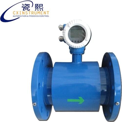 DN150 flow measuring instruments digital electromagnetic High Temperature Liquid flow meter