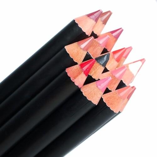 Party Queen Multicolor Lipstick&Lip Liner Functional Eyebrow Eye Lip Makeup Waterproof Colorful Cosmetic Matte Lipliner Pencil