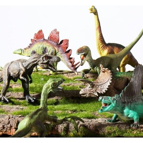 24PCS Realistic Dinosaurs Carpet Tyrannosaurus Simulation Jurassic World Rug Dino Park Educational Toys For Children Boys