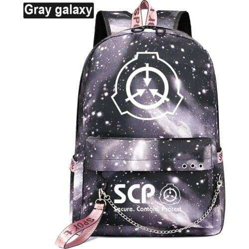 SCP Secure Contain Protect Backpack For Teenager Schoolbags Women Men With USB Charging Chain Bundle Backpack Daily Travel Bags