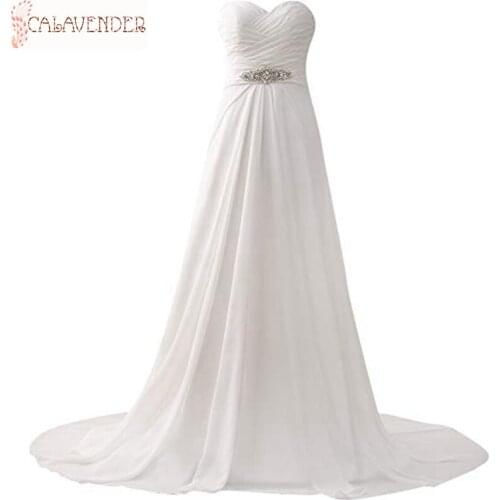 SCALAVENDER Beach Wedding Dresses