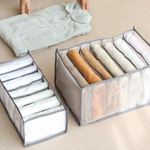 Closet Organizer Storage Box Foldable Underwear Organizers Storage Dividers Drawer Organizer Socks 7 Grids Box for Clothes