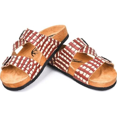 Moosefield Genuine leather New 2021 comfortable eva sole for summer Double color Open toe orthopedic non-slip Women slippers