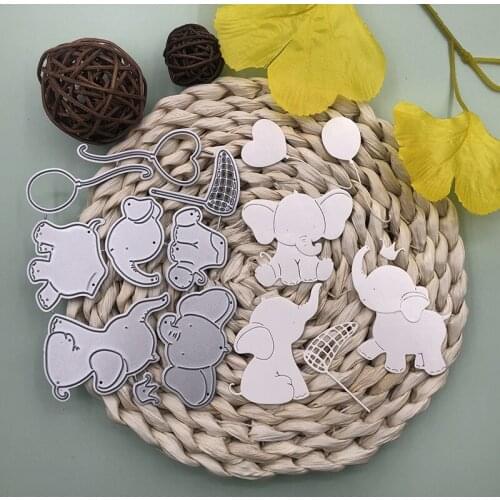 Panalisacraft three elephant cute animal Metal Cutting Dies cute elephant diecut scrapbooking Album Paper Card Craft Embossing