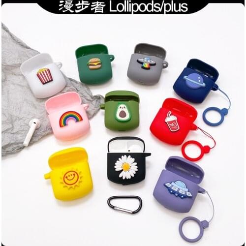 Cartoon Silicone Case For EDIFIER LolliPods Plus Earphone Protective Cover With Hook For EDIFIER LolliPods Bluetooth Headset