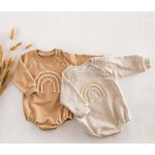 Cute Baby Girls Clothes Spring Autumn Cotton Long Sleeved Bodysuit Baby Boys Jumpsuit Sibling Outfits Newborn Infant Clothes