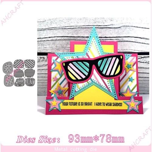 Sunglasses and Accessories Metal Cutting Dies for diy Scrapbooking Photo Album Decorative Embossing PaperCard Crafts Die2020