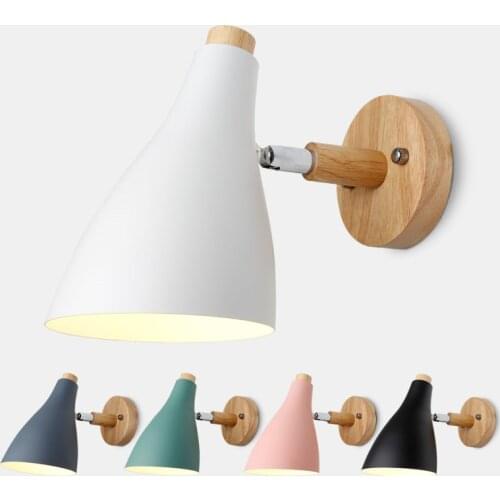 Nordic Modern Creative Macarons LED Wall Lamp Living Room Lighting Aisle Wall Lamp Bedroom Bedside Wall Lamp LED E27 AC90-260V