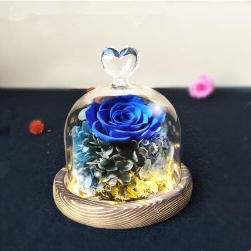 Heart Top Glass Dome Vase Home Decoration Diameter=10cm Height=12.5cm Glass Cover Friend Gift Wedding Favor Gift