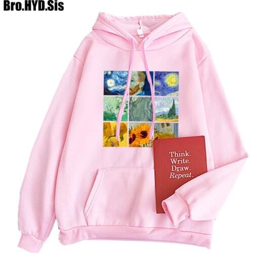 Casual Style Sunflower Drawing Lady Hoodies Fleece Pullovers Hooded Sweatshirts Long Sleeve Men Hoody Couple Clothes Warm Tops