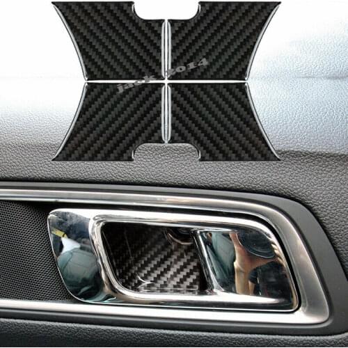 Carbon Fiber Interior Door Handle Bowl Cover Trim For Ford Explorer 2016 2017 2018