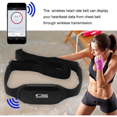 Waterproof Bluetooth 4.0 Wireless Heart Rate Monitor Wireless Heart Beat Belt Sports Perform Calories and Fat Calculation Black