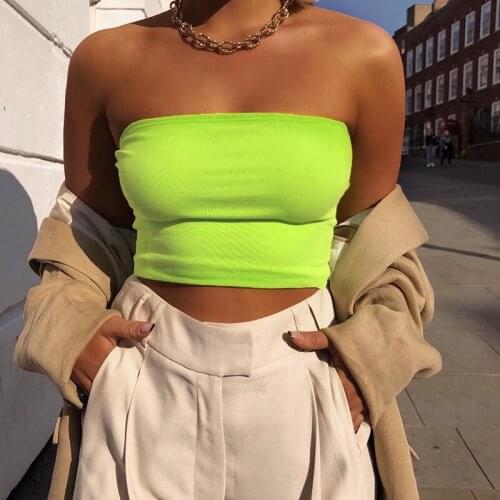 2021 Summer Sleeveless Womens Bralette Plain Off Shoulder Vest Crop Top Tank Tops Bras Bustier Party Solid Sexy Hot Clothes