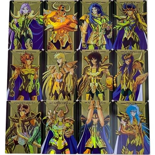 13pcs/set Anime Saint Seiya Gold Saint Collective Flash Card Special Card Hobbies Hobby Collectibles Game Collection Cards