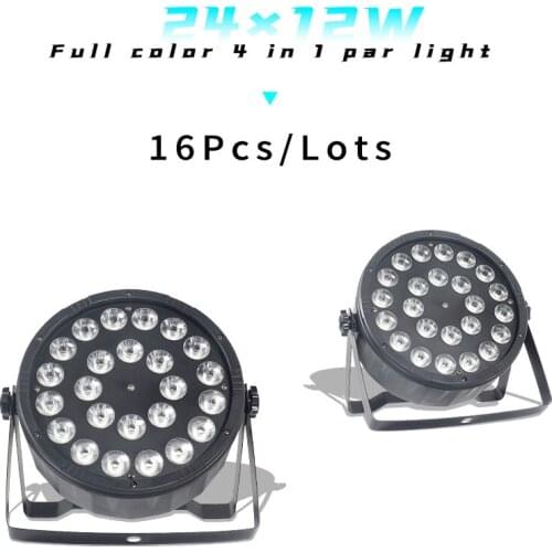 16pcs/lots 24x12W RGBW 4in1 Led Par Light 24*12w With DMX512 Disco lights professional stage light DJ dyeing lamp