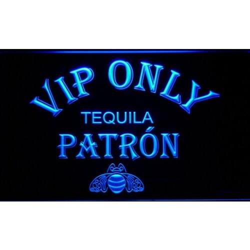 474 VIP Only Patron Tequila LED Neon Light Signs with On/Off Switch 20+ Colors 5 Sizes to choose
