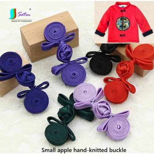 5.5cm Small Chinese Knot Button Apple Shape Chinese Retro School Uniform Cheongsam Tang Suit Sewing Handmade Craft Button A0343F