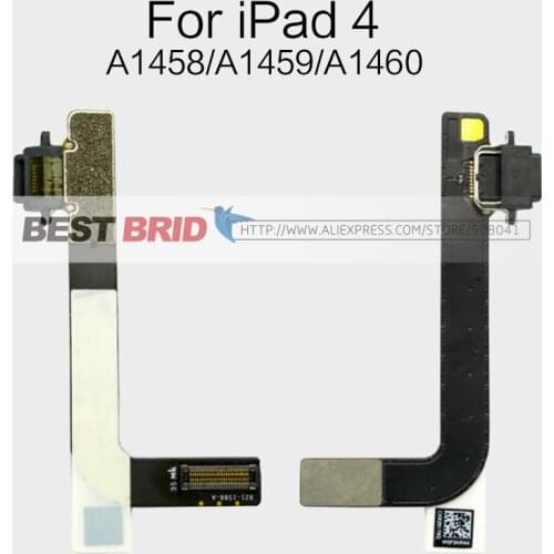 5pcs/lot Charging Port Flex Cables For iPad 4 A1460 A1458 A1459 USB Charger Connector Dock Charging Flex Cable Parts