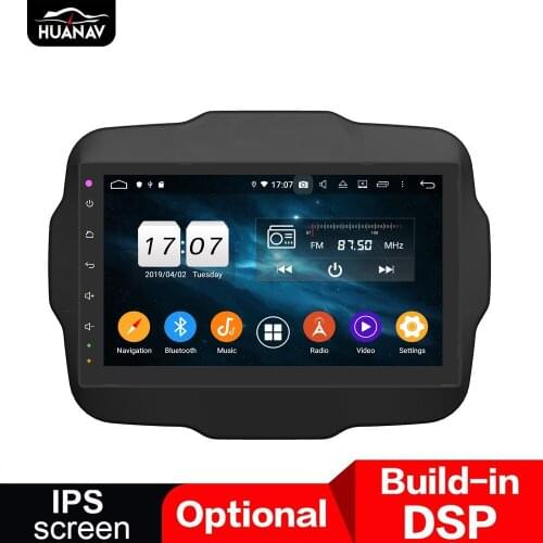 DSP Android 9.0 Car DVD Player GPS navigation For Jeep Renegade 2016-2017 auto radio stereo multimedia player head unit Video