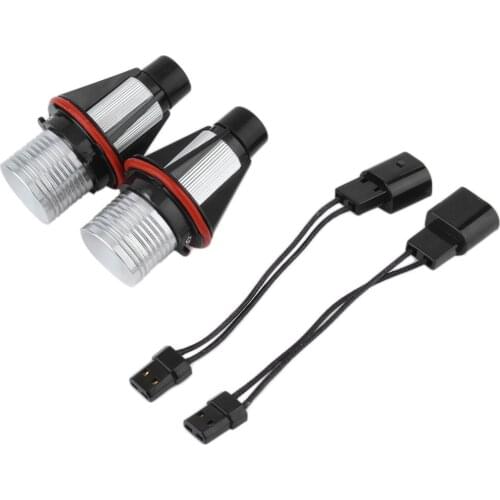 Car LED Headlight 6000K Head Lamp Bulbs Running Light Angel Eyes Halo 20W LED Ring Marker Replacement for BMW X5 E39 E60 E63 E61