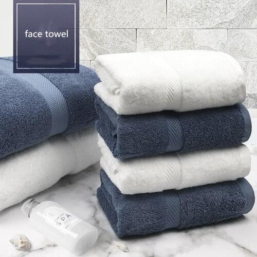 White face towel solid color towels for bathroom hotel home soft water absorption towels baby wrap towel blue 1-2pc high quality