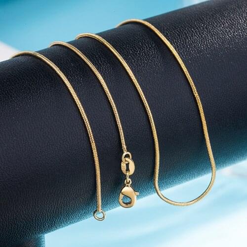 High quality 18K gold 925 Sterling Silver classic 2MM Snake Chain Necklaces 16-30 Inch Women Men party wedding Jewelry Gifts