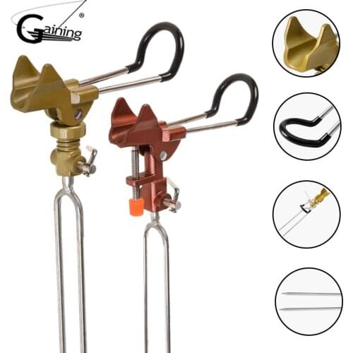 Gaining Aluminum Alloy Bracket Fish Rod Stents Holder Fishing Pole Bracket Universal Angle Adjustable Fish Rod Holder Stand