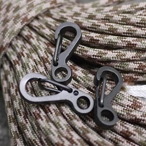 EDC SF mini spring hang Quickdraw Carabiner gear paracord clasp hook backpack tactical keyring