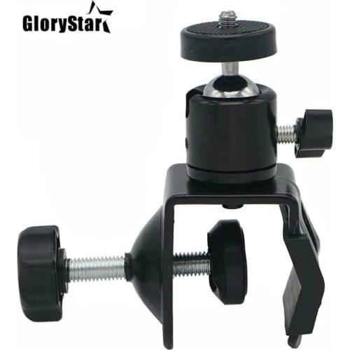 GloryStar C-Clamp Camera Mount 360 Degree Swivel Ball Head with 1/4 Screw for DSLR Photography Photo Studio Light Stand