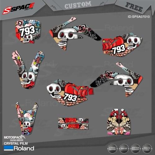 MotoSpace Custom Team Graphics Backgrounds Decals 3M Stickers Kit For HONDA 2007-20 CRF150R 010