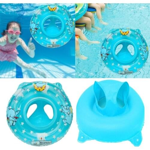 Inflatable Baby Swimming Ring Baby Seat Child Ring Floating Pool Water Toy Double Handle Pattern Safety Seat Swim Training Play