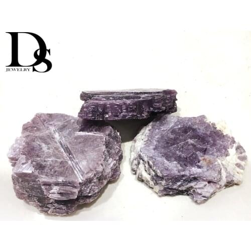 Natural Purple Mica Minerals Raw Lilac Crystalline Lepidolite Rough Monoclinic Specimens For Healing Decoration