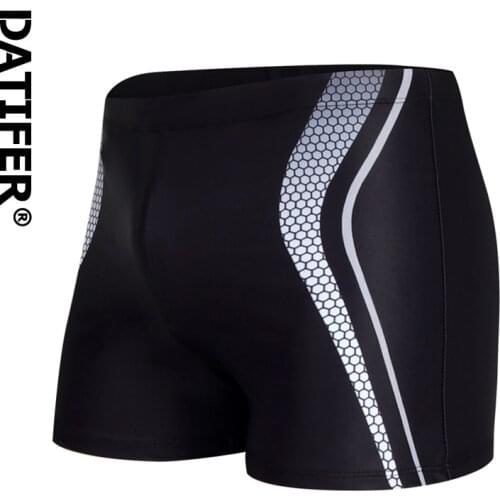 Datifer New Swimwear Men Summer Beach Surfing Fashion Swimsuit Boxer Shorts High Quality Mens Swim Trunks With Pad