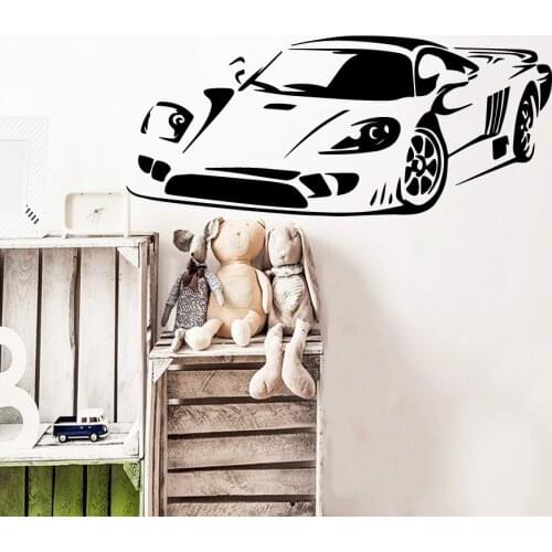 New Design Sport Car Wall Decal Art Vinyl Stickers For Kids Rooms Decoration Decoration Accessories
