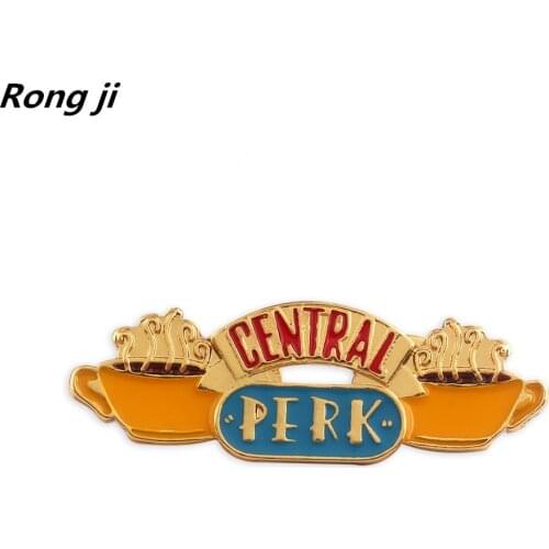 New fashion Friends TV Show Brooch Pin cosplay jewelry Central Perk Coffee Shop zipper pull zipper pull charms