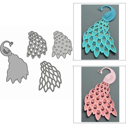 New Christmas Layer Peahen Frame 2020 Metal Cutting Dies for DIY Scrapbooking and Card Making Decor Embossing Craft No Stamp Set